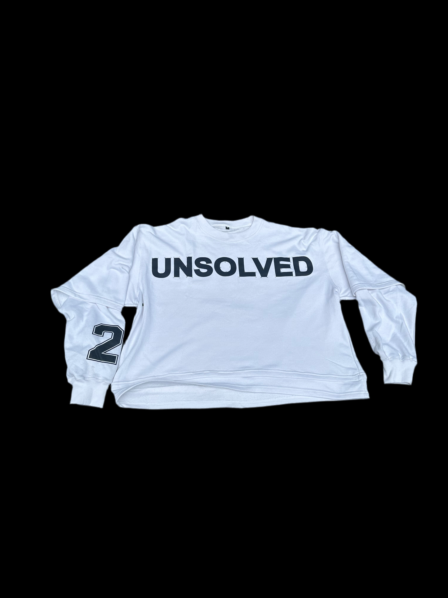 White UNSOLVED tee